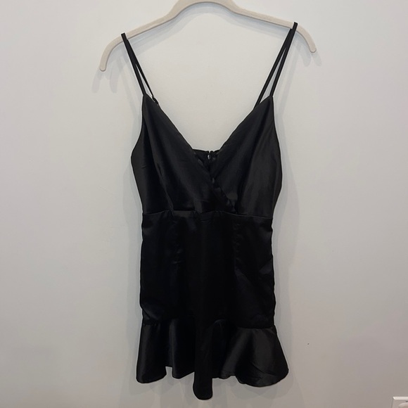 Black Satin Mini dress - Picture 1 of 5